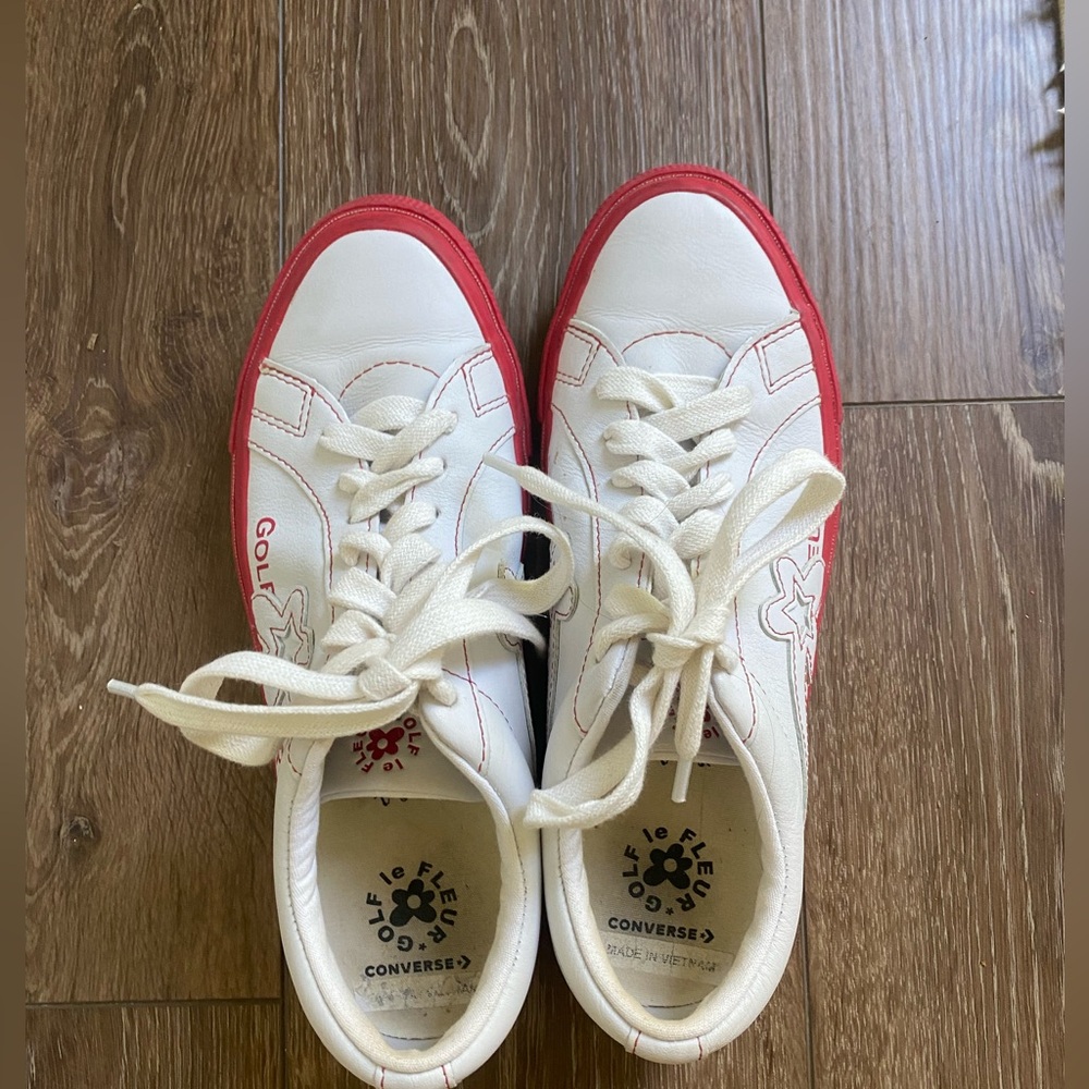 Golf le Fleur Converse, Size 9.5 Women’s, Red and White